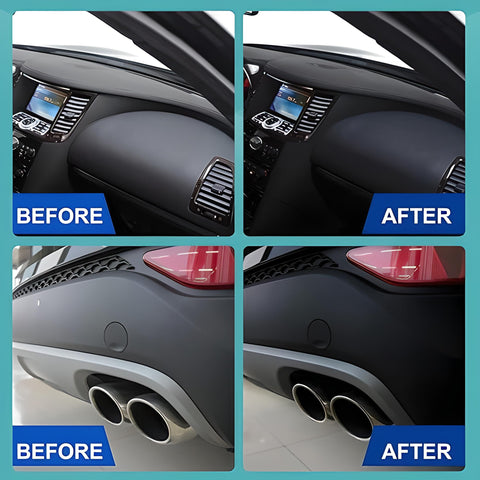 Nano Plastic Revitalizing Coating Agent for Car Plastic Revitalizing Coating Agent, Nano Black Plastic Refreshing Coating, Plastic Parts Refurbish Agent For Car, Automotive Interior Cleaning Agent, Plastic Restorer Shine Polisher Pack Of 2