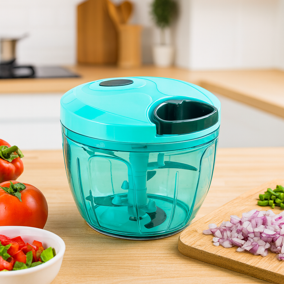 Plastic Manual Vegetable Chopper for Kitchen, Vegetable Cutter for Kitchen, Onion Chopper, Onion Cutter (Multi Colour) (750 ml)