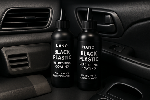 Nano Plastic Revitalizing Coating Agent for Car Plastic Revitalizing Coating Agent, Nano Black Plastic Refreshing Coating, Plastic Parts Refurbish Agent For Car, Automotive Interior Cleaning Agent, Plastic Restorer Shine Polisher Pack Of 2